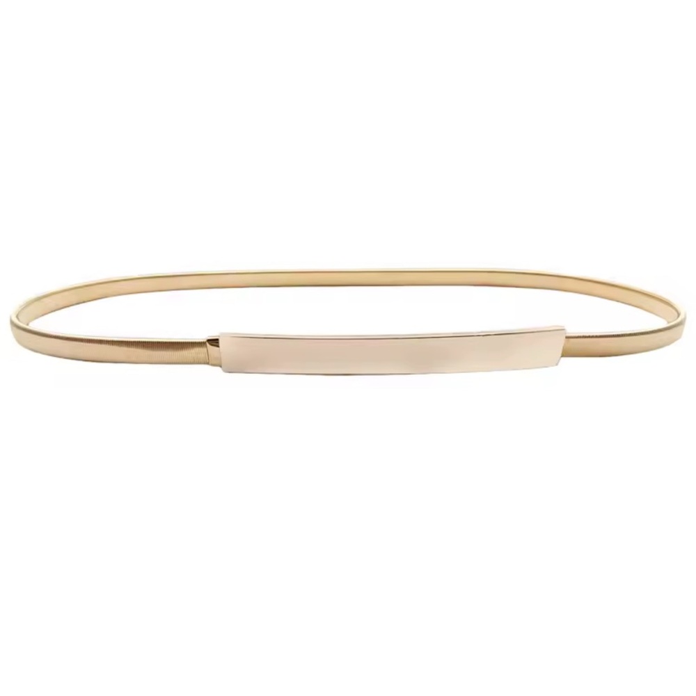 Elegant Elastic Gold Thin Belt